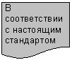 Блок-схема: документ: В соответст-вии с настоя-щим стандар-том