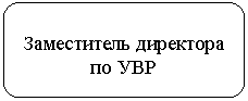 Скругленный прямоугольник: Заместитель директора по УВР