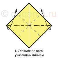 1. Сложите по всем указанным линиям