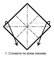 Сложите по диагоналям