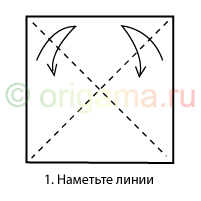 1. Наметьте линии