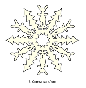 Снежинка «Лес»