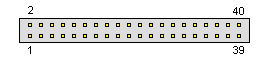 40 pin IDC male connector layout