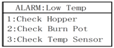 low temp