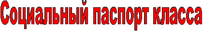 Социальный паспорт класса