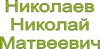 Николаев
Николай
Матвеевич