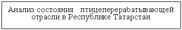 Подпись: Анализ состояния птицеперерабатывающей отрасли в Республике Татарстан
