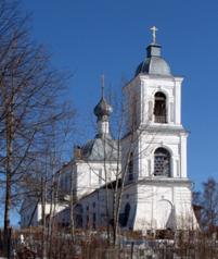 Ярославская область. Первомайский район. Николо-Гора. Корчкодом. Церковь Николая Чудотворца. Фотография.