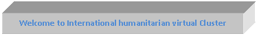 Подпись: Welcome to International humanitarian virtual Cluster
