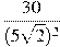 \frac{30}{(5\sqrt{2})^2}