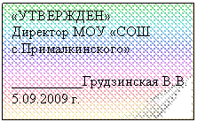 �������: «���������»

�������� ��� «���

�.��������������»



__________�.

5.09.2009 �.

