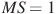 MS=1
