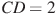 CD=2
