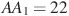 AA_1=22