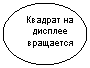 Овальная выноска: Квадрат на дисплее вращается