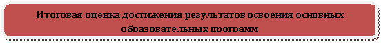 Скругленный прямоугольник: Итоговая оценка достижения результатов освоения основных обра-зовательных программ