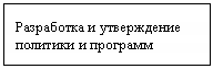 Подпись: Разработка и утверждение политики и программ