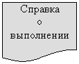 Блок-схема: документ: Справка
о
выполнении