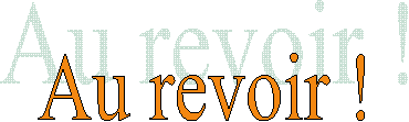Au revoir !