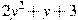 2y^2+y+3