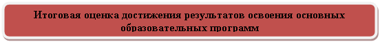 Скругленный прямоугольник: Итоговая оценка достижения результатов освоения основных образовательных программ