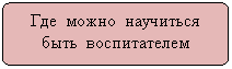 Скругленный прямоугольник: Где можно научиться быть воспитателем
