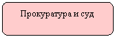 Скругленный прямоугольник: Прокуратура и суд