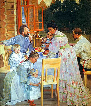 На террасе, 1926 год