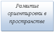 Подпись: Развитие ориентировки в пространстве