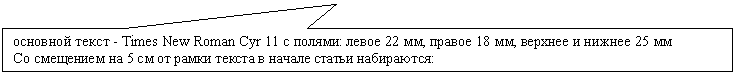 ������������� �������: �������� ����� - Times New Roman Cyr 11 � ������: ����� 22 ��, ������ 18 ��, ������� � ������ 25 ��

�� ��������� �� 5 �� �� ����� ������ � ������ ������ ����������:

