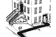 Perspective drawing of an existing building exterior with an inaccessible main entrance. The route to the alternative accessible entrance is clearly marked and the entrance must be able to be used independtly without assistance during the same hours as the main entrance.