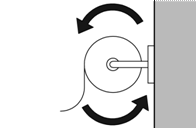 Elevation detail shows the toilet paper dispenser flowing continuously.