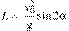 L=\frac{{v_0^2 }}{g}\sin 2\alpha