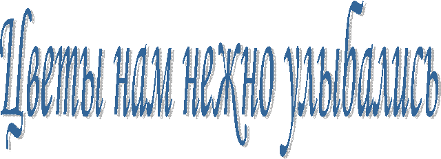 Цветы нам нежно улыбались
