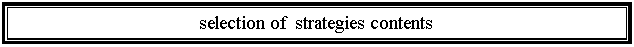 �������: selection of strategies contents