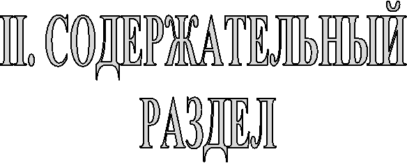 II. СОДЕРЖАТЕЛЬНЫЙ
РАЗДЕЛ