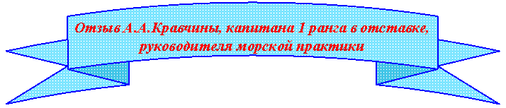 Круглая лента лицом вверх: А.Кравчины, капитана 1 ранга в отставке, руководителя морской практики