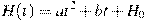 H(t) = at^2 + bt + H_0