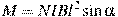 M = NIBl^2 \sin \alpha