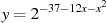 y=2^{-37-12x-x^2}