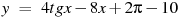 ��������: y~=~4tgx-8x+2\pi -10