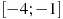 ��������: [-4;-1]