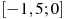 ��������: [-1,5;0]