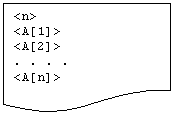 ����-�����: ��������: <n>

<A[1]>

<A[2]>



<A[n]>

