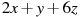 2x+y+6z