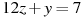 12z+y=7