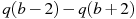 q(b-2)-q(b+2)