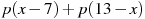 p(x-7)+p(13-x)