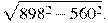  sqrt{898^^2}. 