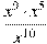 frac{x^{9}cdot x^{5}}{x^{10}}